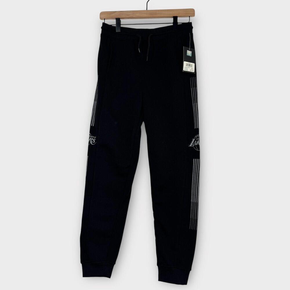 NBA Los Angeles Lakers Kid’s Size Large 14-16 Black Jogger Sweatpants New